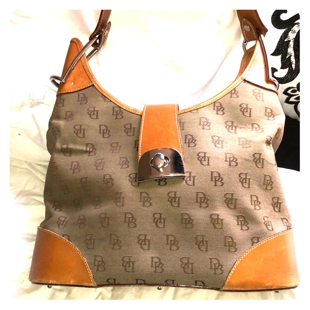 Vintage Dooney & Bourke Leather/Fabric Bag